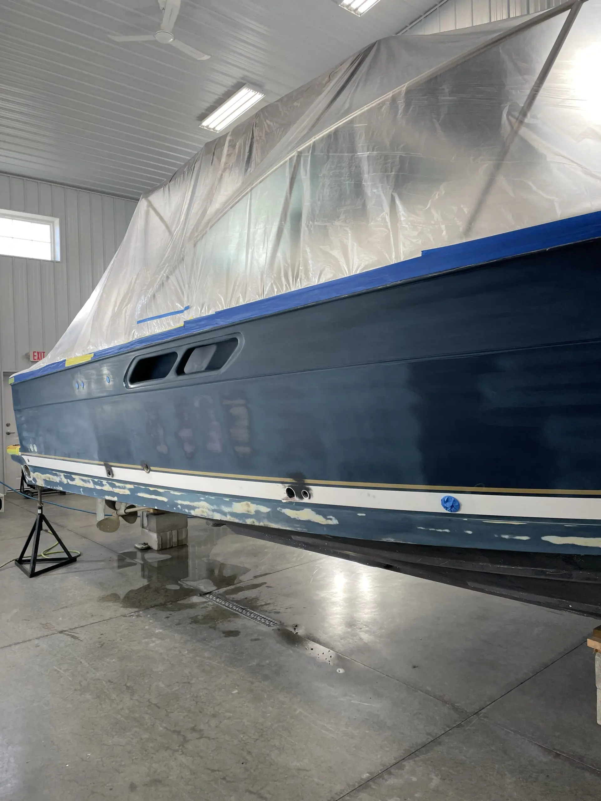 Marine Paint & Fiberglass before